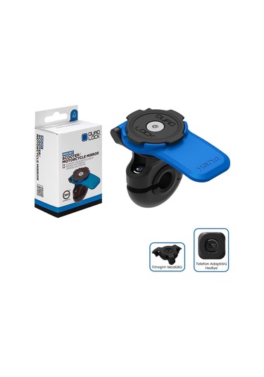Quadlock Motorcycle / Scooter Mirror Mount Siyah