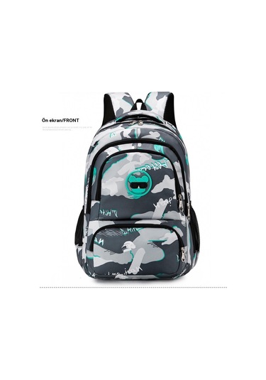 Liseoğrencileri Hafif Basit Kamuflaj Sırttantalari-yeşil Yeşil