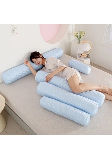 Trendooze Modern Jel Yastık Yeşil 15.75x5.91inch Bel Destekli Yuvarlak Koltuk Yastığı Yeşil Yeşil