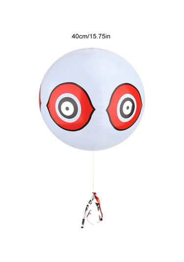 Ximistore9 Bahçe Kuş Engelleyici Balon - 3d Göz Desenli, Siyah, Dayanıklı Pvc Materyal