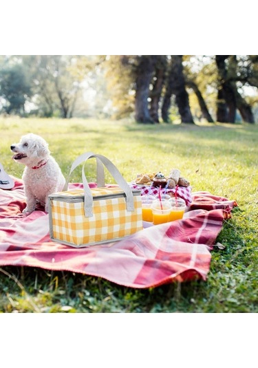 Jialan Piknik Çantası Büyük Açık Soğutucu Kutu Taşınabilir Sarı
