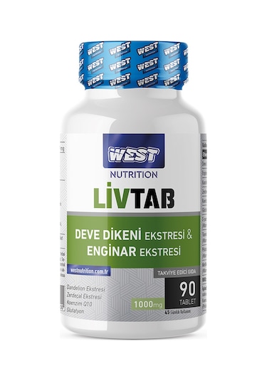 Livtab Milk Thistle (Deve Dikeni) ve Enginar Eki 90 Tablet