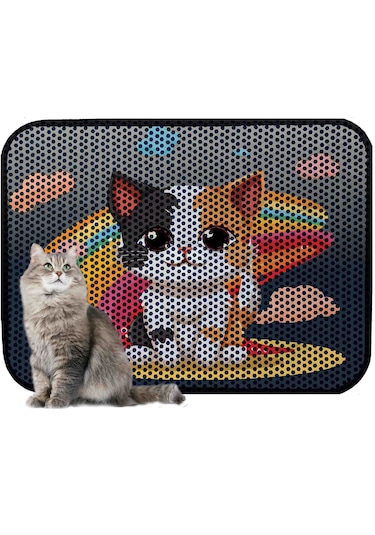 Aktunç Pvs Desenli Kedi Kumu Paspası 60 x 80 CM