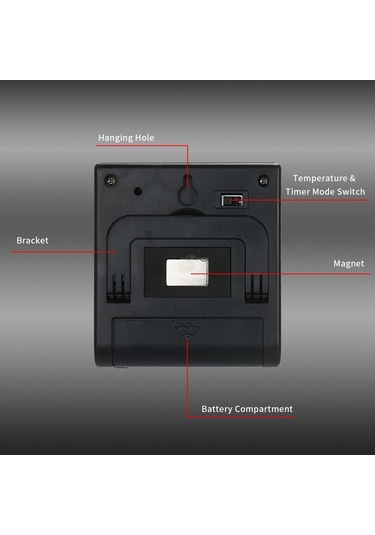 Mutfak Barbekü Izgara Gıda Lcd Dijital Alarmlı Termometre 0 250 Derecec