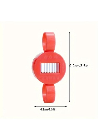 Honeybeeshop Kırmızı Fasulye Dilimleyici Rende Sebze Doğrayıcı Döner Multifonksiyonel Mutfak Aleti Kırmızı