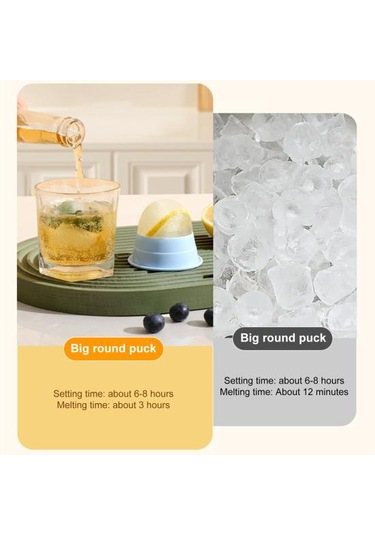 3 Adet Silikon Yuvarlak Buz Küpü Kalıpları Kapaklı Kolay Çıkarılabilir Küre Buz Makinesi Viski Kokteylleri Burbon İçecekler İçin Yavaş Eriyen Küresel Buz Makineleri Çok Renkli