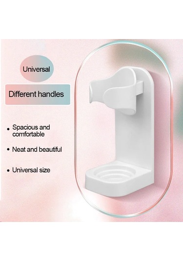 Liangmei Traceless Diş Fırçası Tutucu Banyo Duvara Monte 2 Adet Beyaz Gri