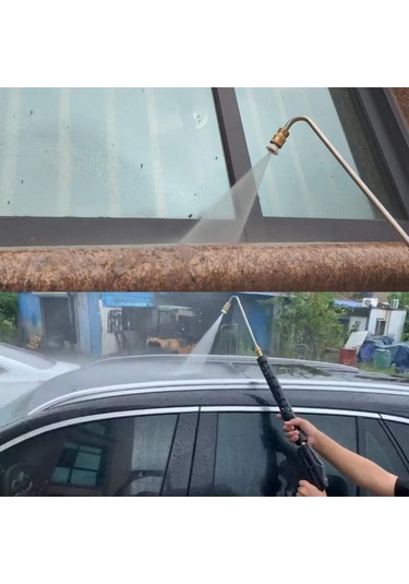 Singree Karcher Basınçlı Yıkayıcı Uzatma Çubuğu - 4000psı Paslanmaz Çelik 90 Derece Eğimli