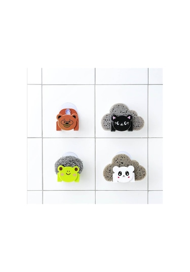 Yeşil Mutfak Lavabo Sünger Bulaşık Bezi Scrubbers Tutucu Sevimli Karikatür Lavabo Sabunluk Süzgeç Raf Mutfak Düzenleyici Banyo Aksesuarları