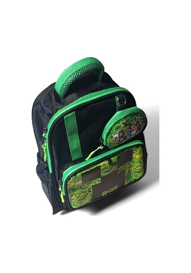 Anaokulu Sırt Çantası Ultra Lüx Erkek Çocuk Kreş Çantası 33 25 Cm Ortopedik Oyun Karakter Baskılı Siyah