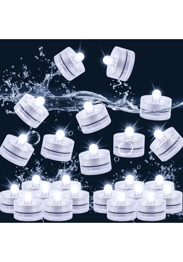 Led Alevsiz Mumlar Işık Su Geçirmez Dekoratif Mumlar Sualtı