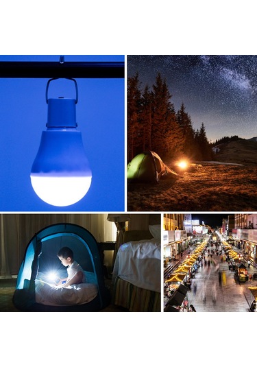 Yifomall Güneş Enerjili Ve Usb Şarj Edilebilir Led Top Lampe - Çadır, Açık Hava Ve Acil Işık İhtiyaçları İçin