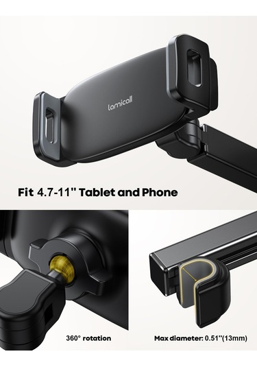 Lamicall Araç Içi Koltuk Arkasi Cep Telefonu Ve Tablet Tutucu Ch06