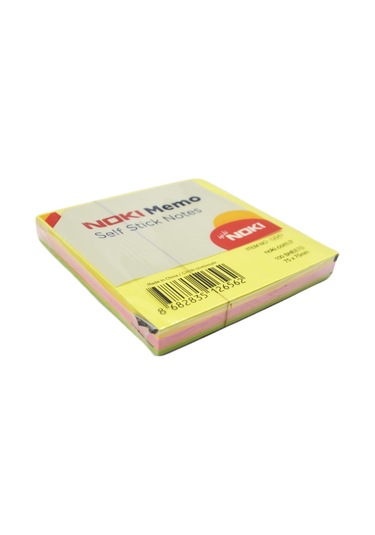 Noki Memo Stick Notes 75x75 Mm Küp Neon Yapışkanlı Not Kağıdı 100 Yaprak 4 Adet 12042