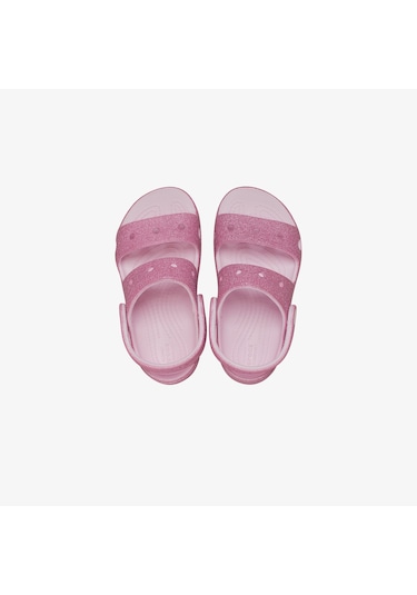 Crocs Classic Glitter Çocuk Pembe Sandalet 207983 Pembe