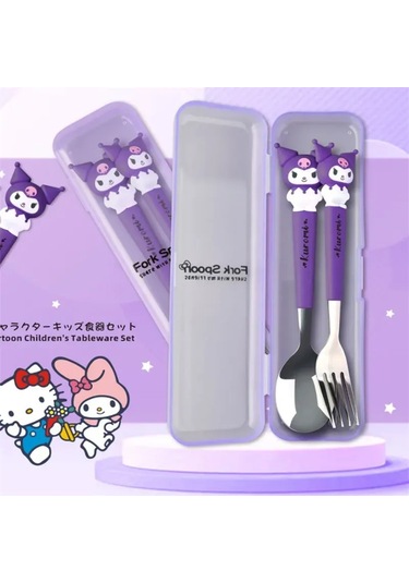 Kangvka Çocuklar İçin Emekli Yemek Takımı - Çocuk Dostu Paslanmaz Çelik Ve Gıda Seviyesi Silikon - Spoon Ve Fork - Unisex - Renkli Tasarım Sarı