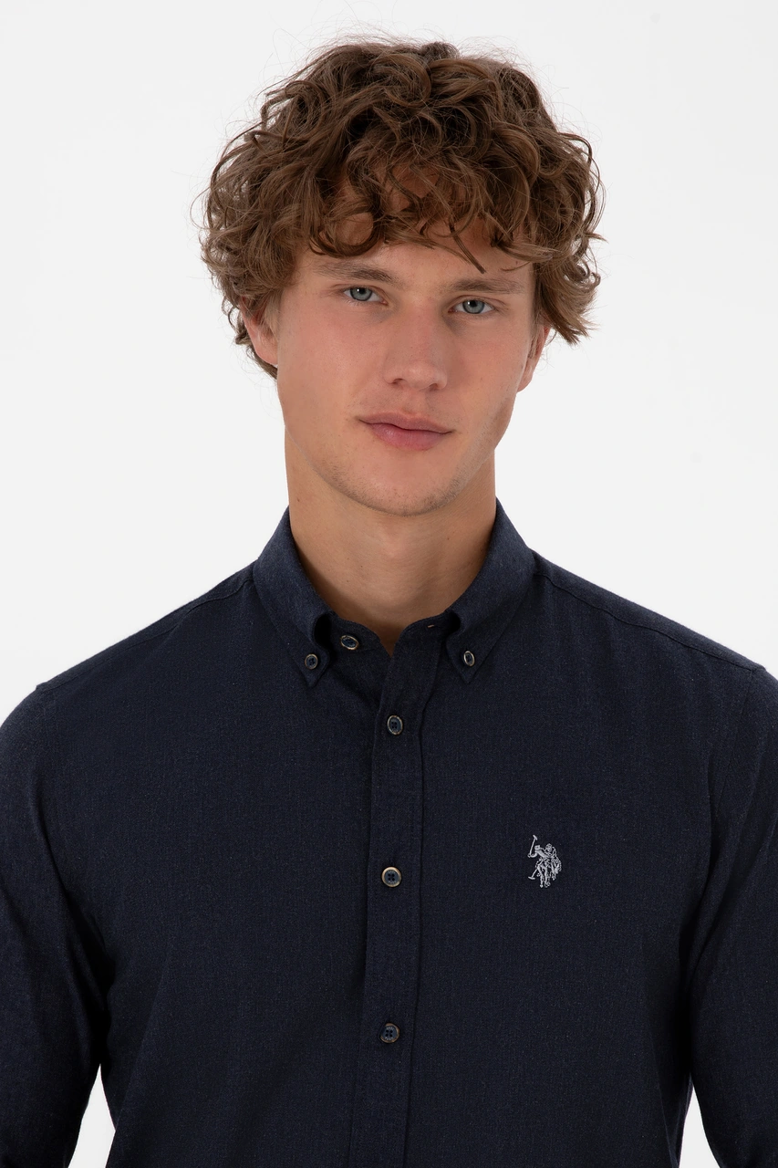 U.s. Polo Assn. Erkek Lacivert Gömlek Basic 50316721-vr033 Lacivert