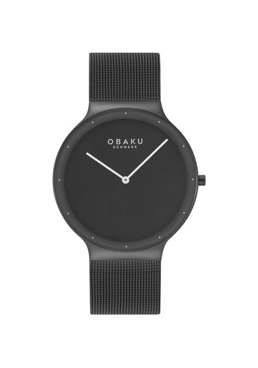 Obaku Denmark V307gxbbmb Quartz Hasır Siyah 40 Mm Erkek Kol Saati Gri