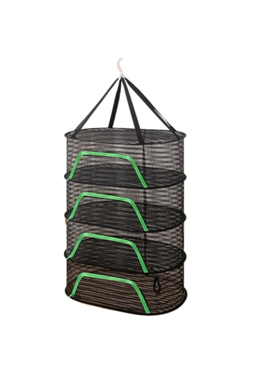 4 Katmanlı Kurutma Ağı Katlanabilir Sinek Kafesi - Siyah