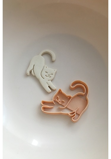 Uykulu Kedi Kurabiye Kalıbı, Kesici, Şekillendirici