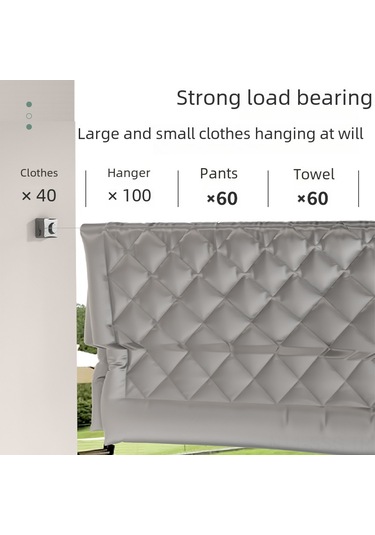 Springsun Görünmez Uzaylı Aluminyum Çelik Kurulumsuz Duvar Kurulu İç Mekan Banyo Balkon Çekirdekli 5.1m Uzunluk Ayarlanabilir İki Kullanımlı Gömlek İpek Giysi Kurutma Teli Beyaz Diğer