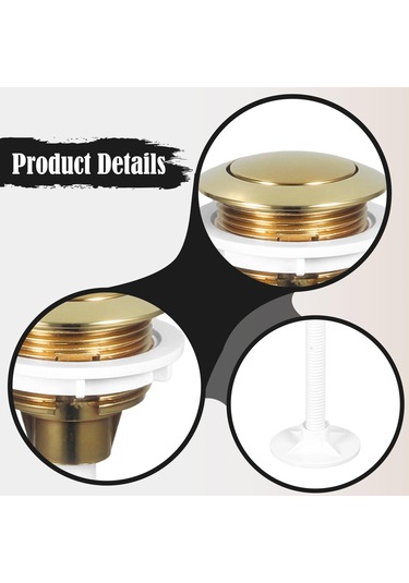 Suntek Ev, Banyo, Otel İçin 38 Mm Evrensel Kolay Kurulumlu Altın