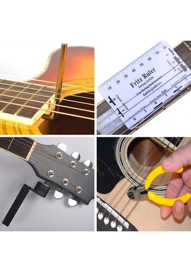 Pazly 23 Parçalı Profesyonel Gitar Bakım Seti - Akort, Tel Değişim Ve Onarım Araçları