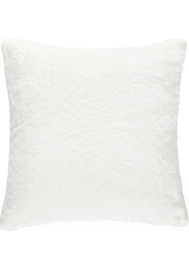 Koza Home Piuma Krem Düz Peluş Yastık 50x50 5044