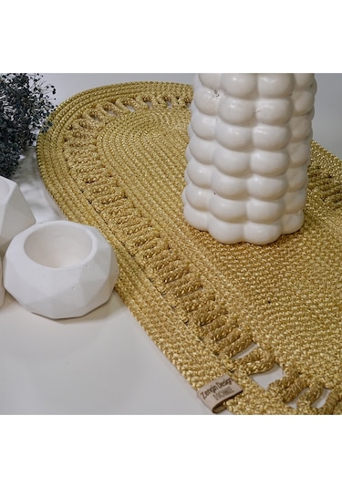 Zengin Design Home 10 Oval Runner Sarı