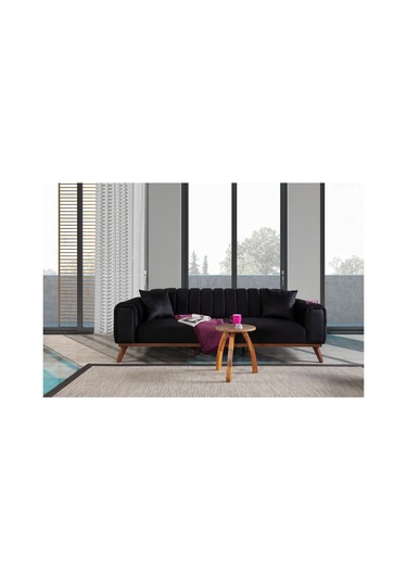 Velar Yataklı Kanepe Babyface Siyah Siyah