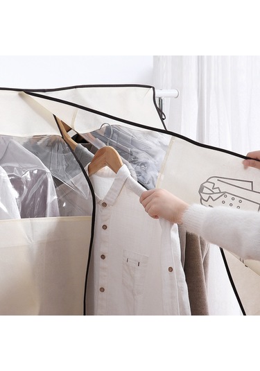 Qingmipy "premium 3 Boyutlu Elbise Koruyucu Kılıf - 90x110cm Şık Ve Dayanıklı" Bej