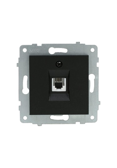 Quantum Siyah Nümeris Telefon Prizi Ovivo Çerçeve Hariçtir. 1