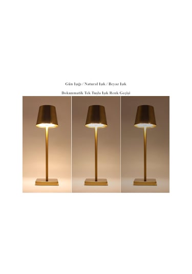 Taşınabilir Şarjlı Masa Lambası Dimli İstanbul Dekoratif Abajur