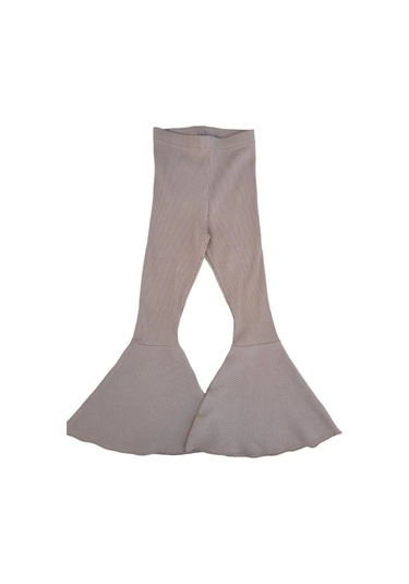 Kız Çocuk Kaşkorse İspanyol Paça Tayt Pantolon-11748 Bej