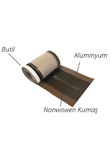 Kaprovent Plus Mahya Havalandırma Bandı Antrasit Gri 310mm X 5m