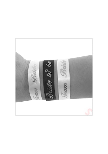 Bride To Be Ve Team Bride Bileklik, 5 Adet - Gümüş