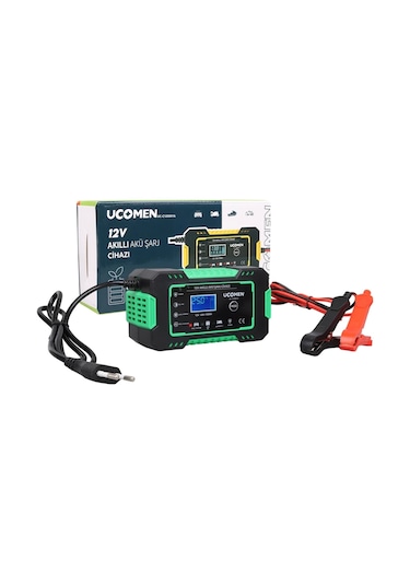 Uc-c120501a 12v 6a Yeşil Led Göstergeli Akü Şarj Cihazı