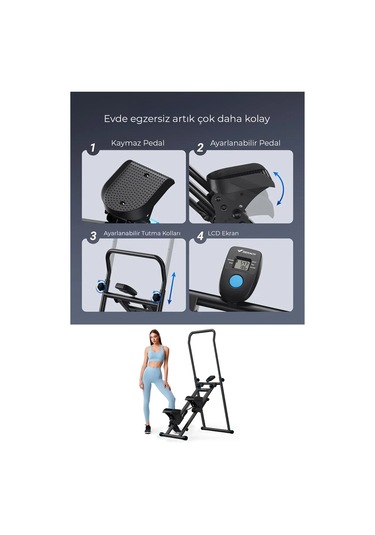 Robo Katlanabilir Dikey Tırmanma Egzersiz Aleti Yeni Versiyon Siyah