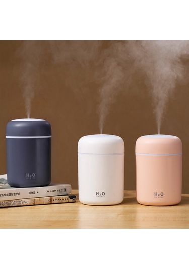 Renkli Bardak Nemlendirici Usb Araç Hava Temizleme Cihazı Beyaz
