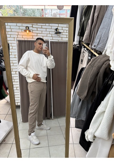 Tuba Toptaş Pike Jogger Pantolon Bej