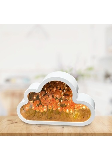 Pazly Suntek Pembe Lambası Küçük Gece Dıy Başucu Banyo Ayna Ui Ahşap