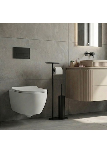 Kobos Nova Hareketli Wc Set Yuvarlak Mat Siyah Kbw-836-1mb