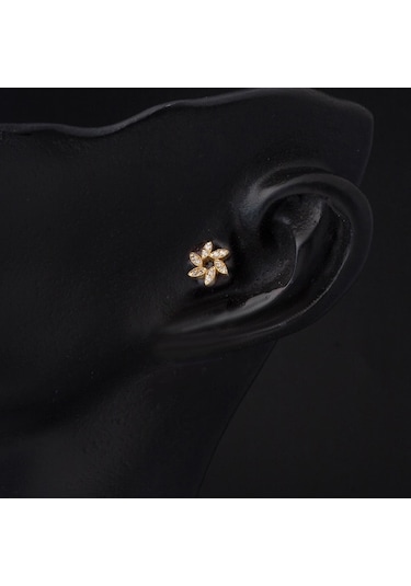 Bilezikci  14 Ayar Altın Piercing Tragus Küpe Kphsy14k22496 Sarı