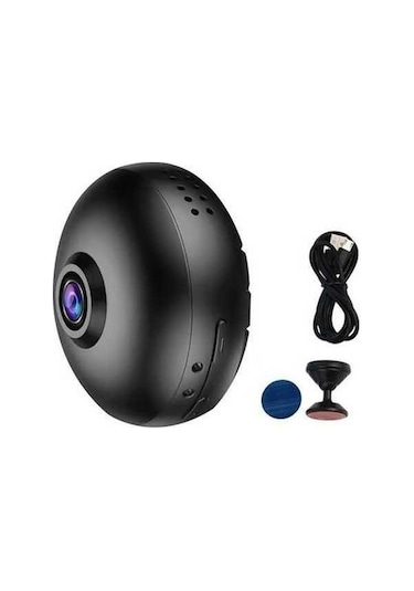 Ulzyvf Mini Wi-fi Kamera İç/dış Mekan Aksiyon Kamera Gece Görüşlü Hareket Algılama Siyah Siyah