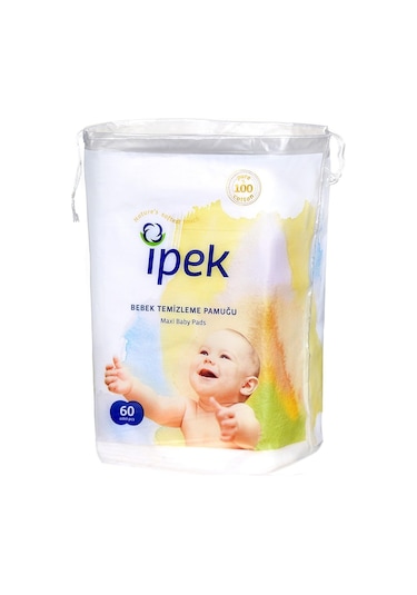 İpek Maxi Bebek Temizleme Pamuğu 60 lı -YENİ AMBALAJ