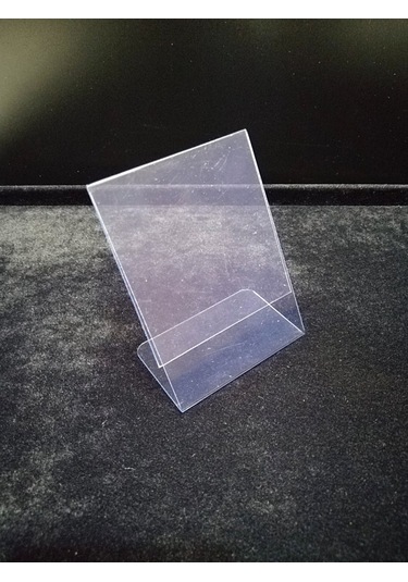 10 Adet Pvc Etiketlik A7 Ayaklı Açılı Dik Boyut 10x7,5 Cm Stand