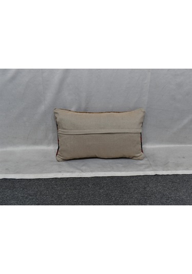 Zehra Abla Halı Yeni El Dokuma Dekoratif Lumbar Kilim Kırlent Yastık Kılıfı 6698 Çok Renkli