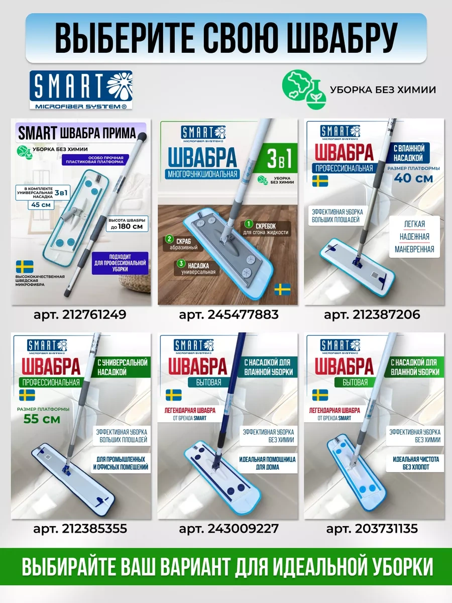 Smart Microfiber System Evrensel Smart 3'ü 1 Arada Paspas Başlığı 208023887