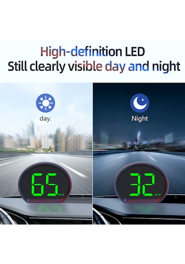 Yaozixa 3 İnç Renk Seçenekli Abs Sürücü Bilgi Gösterici, Gps İle Hız Km/h/mph Takibi, Araç İçin Kolay Kurulum