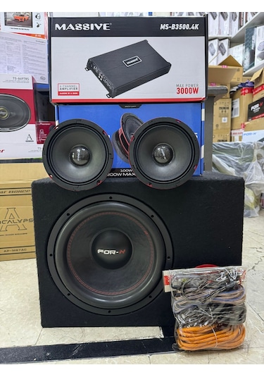 X-120 30 CM Bass Massive 3000W 16CM Midrange Anfi Kablo